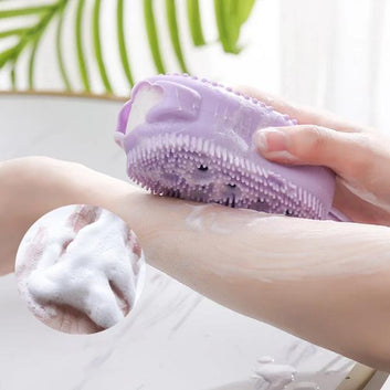 1448 Silicone Bubble Bath Spa Super Soft Body Scrubbing Brush Wukusy