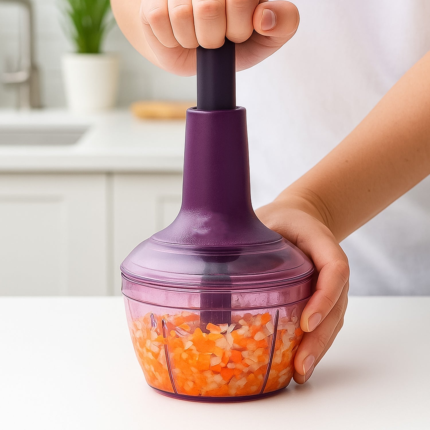 Supermom Manual Push Vegetable Chopper 650 Ml - (1 Pc) Wukusy
