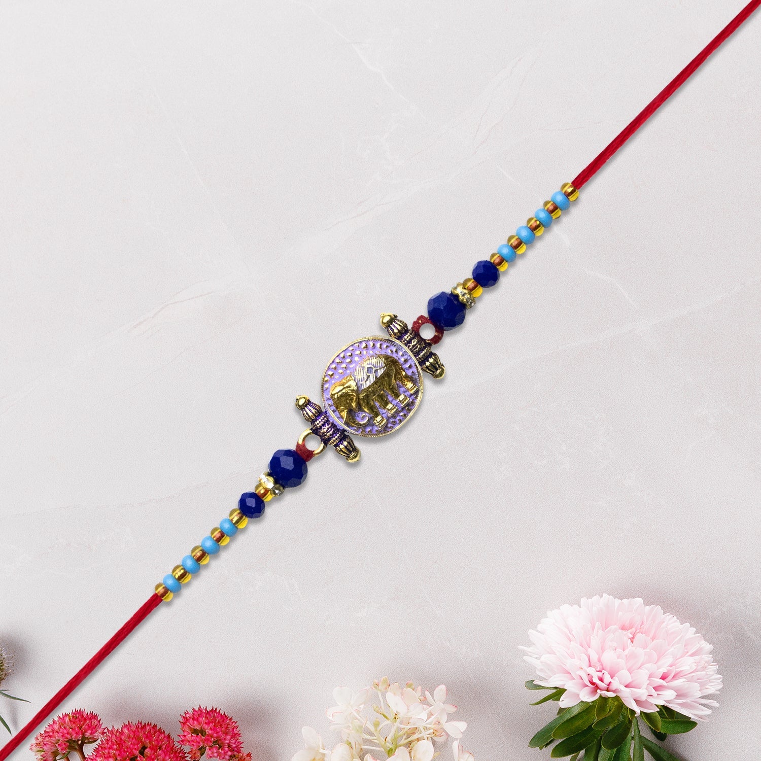 Traditional Rakhi With Elephant Motif Wukusy