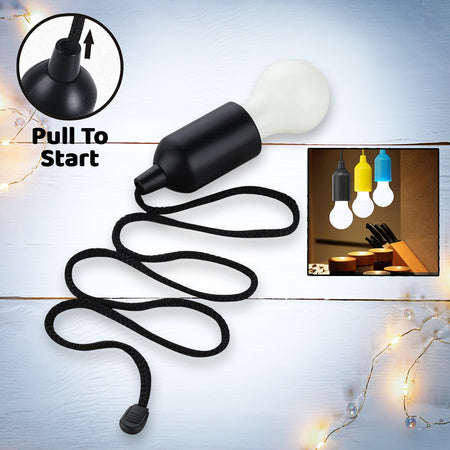 12899 1pcs Led Bulbs Pull Cord Light Led Pull Cord Light Hanging Led Bulb Pull Wire Drawstring Light Bulb Black Led Pendant Lights Wukusy
