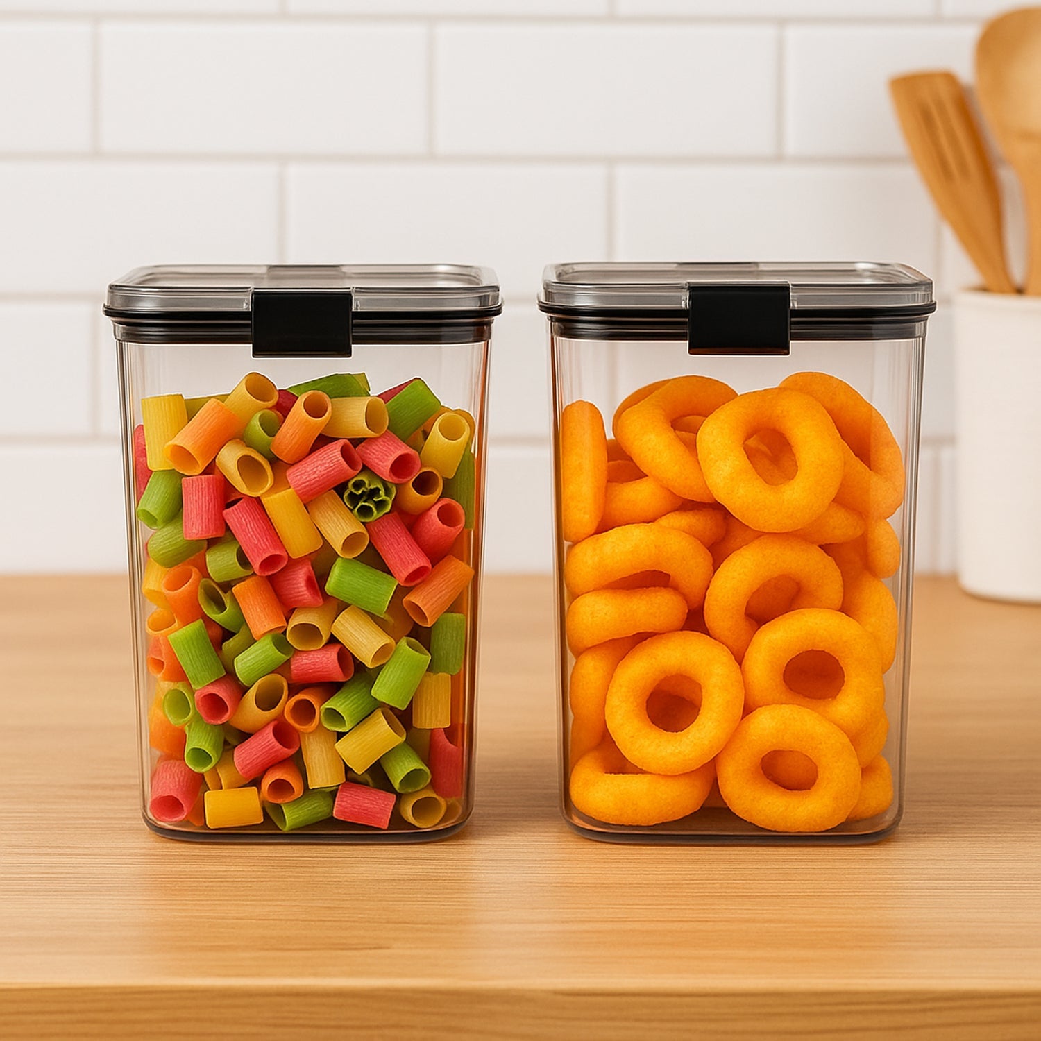 1200 Ml Airtight Lock  Lock Food Storage Container Set  2 Piece Wukusy