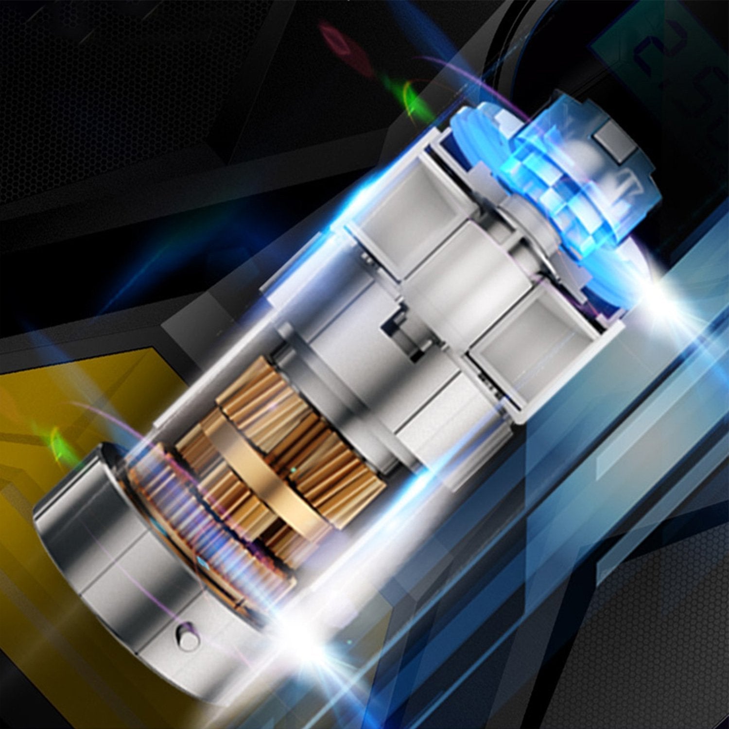 1641 Car Tyre Inflator Rapid Mini Portable Air Compressor Pump Wukusy