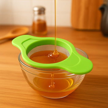 Stainless Steel Mesh Strainer With Dual Handle Plastic Frame (1 Pc) Wukusy