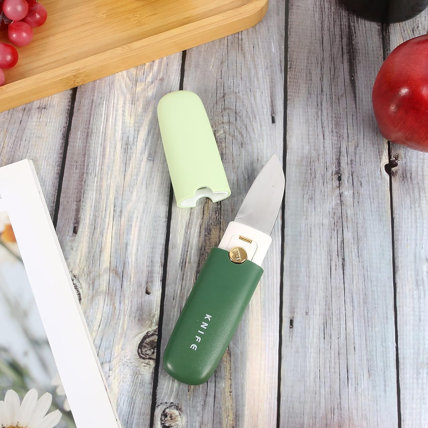 10052 Multifunctional Peeler Two In One Fruit Knife Fruit And Vegetable Cutting Knife+sawtooth Peeler Apple Carrot Potato Fruit Slice Antiskid Wukusy
