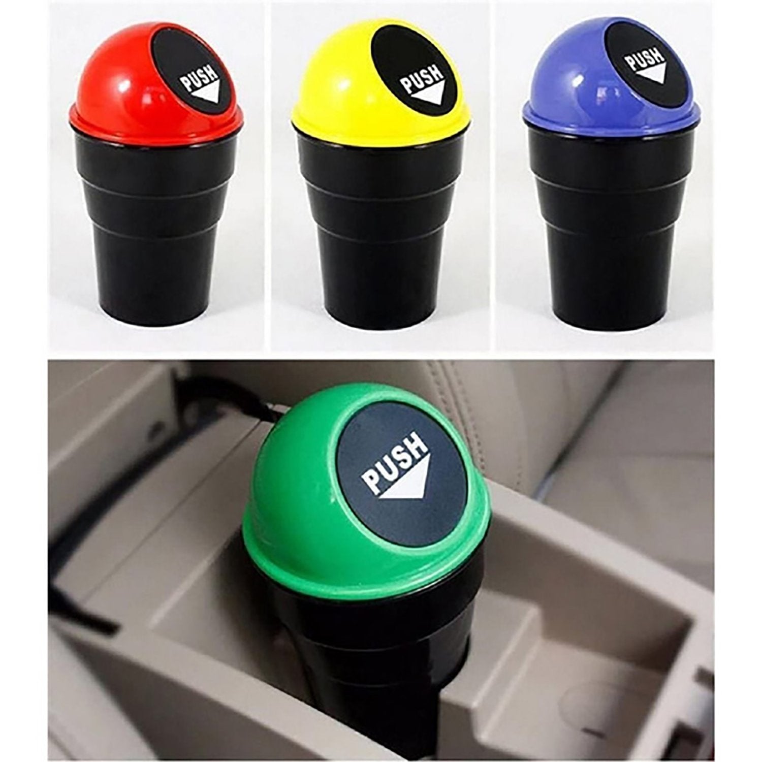 1738 Mini Car Trash Bin Can Holder Dustbin Wukusy