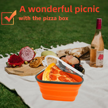 10026 Reusable Pizza Storage Containers With 5 Microwavable Serving Trays Silicone Container Expandable  Adjustable For Packing Pizza At Home  Outdoor Wukusy