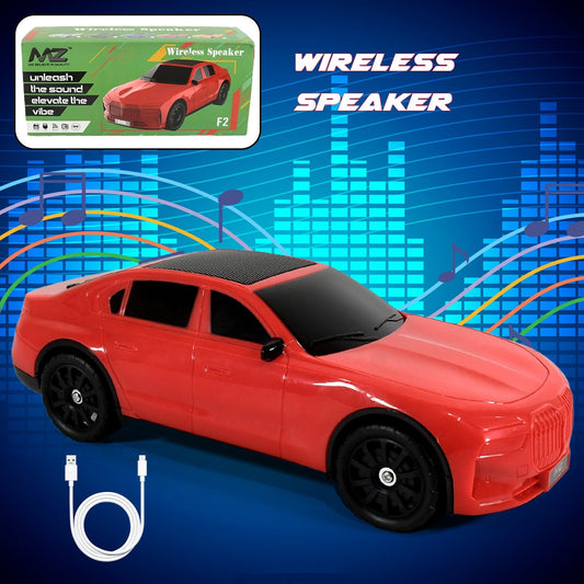 12675 Wireless Bluetooth Speaker Portable Car Shape Music Speaker Support Bluetooth Tf Card Usb Fm Radio Function Unique Shape Car Speaker Wukusy