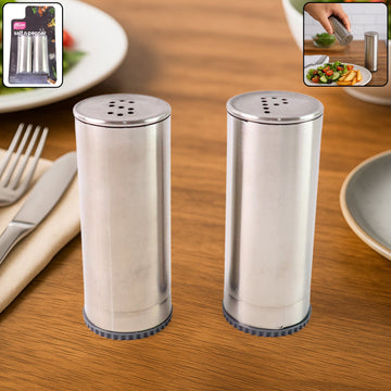 Stainless Steel Salt And Pepper Shaker Set (2 Pc) Wukusy