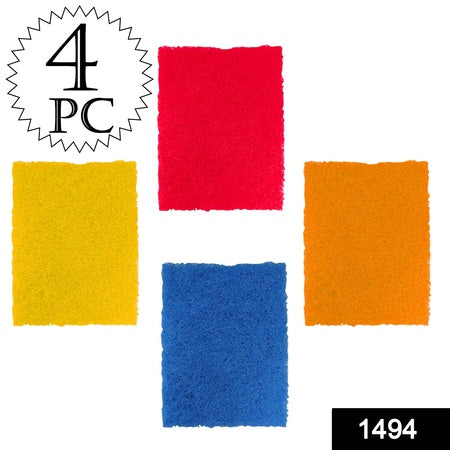 1494 Kitchen Scrubber Pads For Utensilstiles Cleaning (Pack Of 4) Wukusy