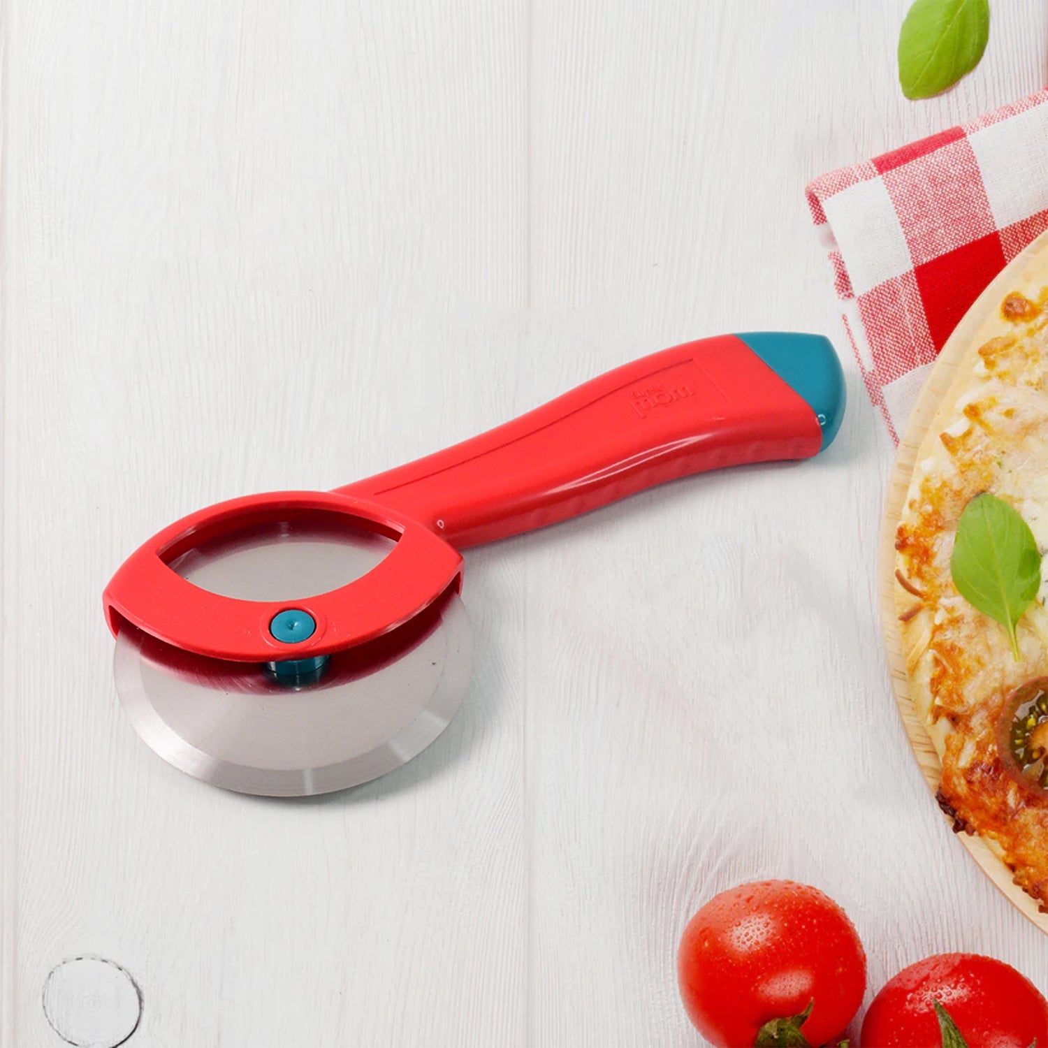 Suppermom Premium Stainless Steel Pizza Cutter With Ergonomic Handle (1 Pc) Wukusy