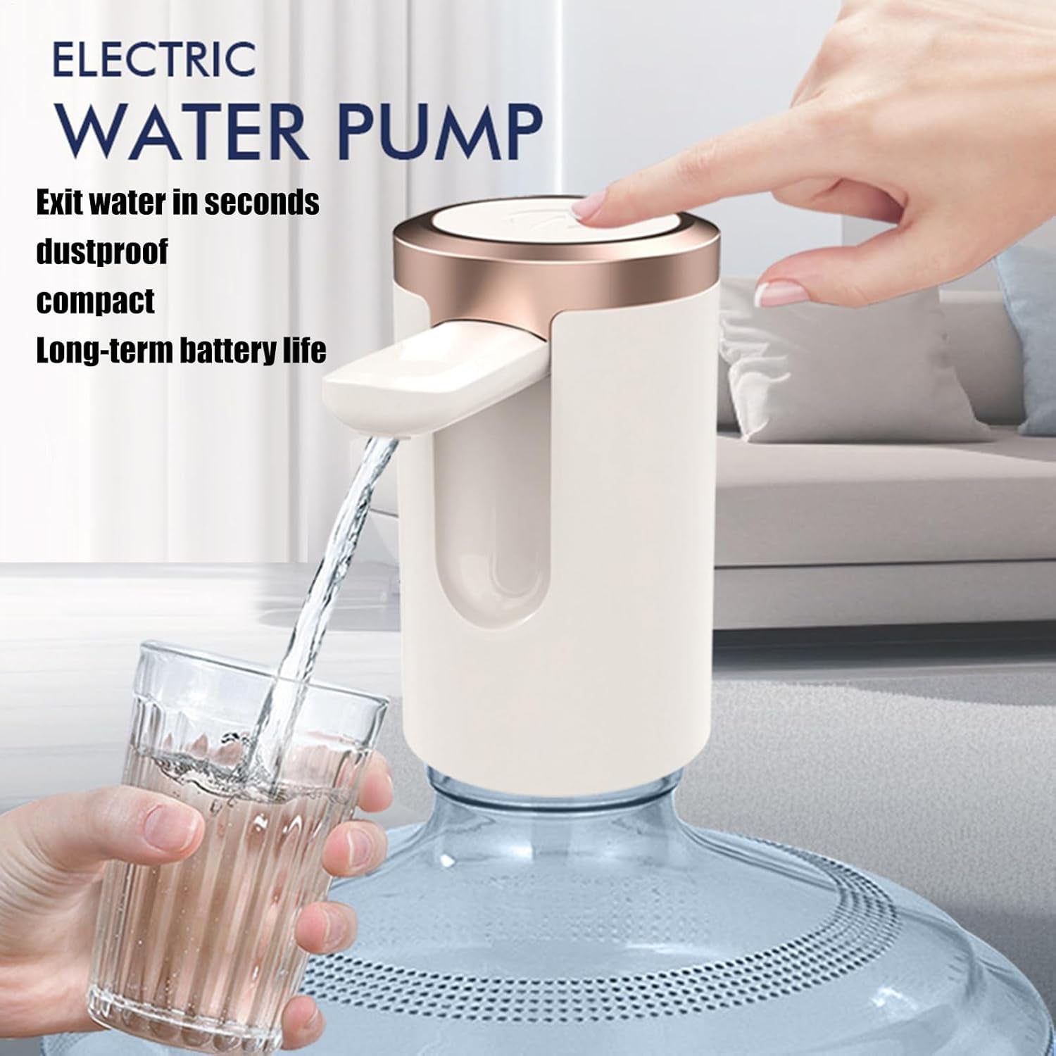 Usb Rechargeable Automatic Water Dispenser For 20 Litre Bottle (1 Pc) Wukusy