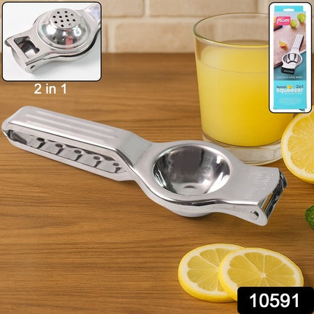 Supermom 2-in-1 Heavy Duty Stainless Steel Lemon Squeezer With Built-in Bottle Opener Wukusy