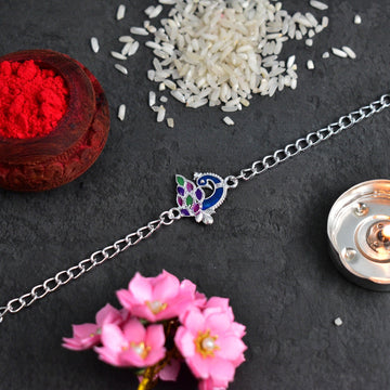 Traditional Peacock Design Rakhi Wukusy