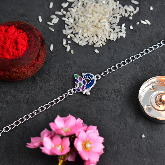 Traditional Peacock Design Rakhi Wukusy
