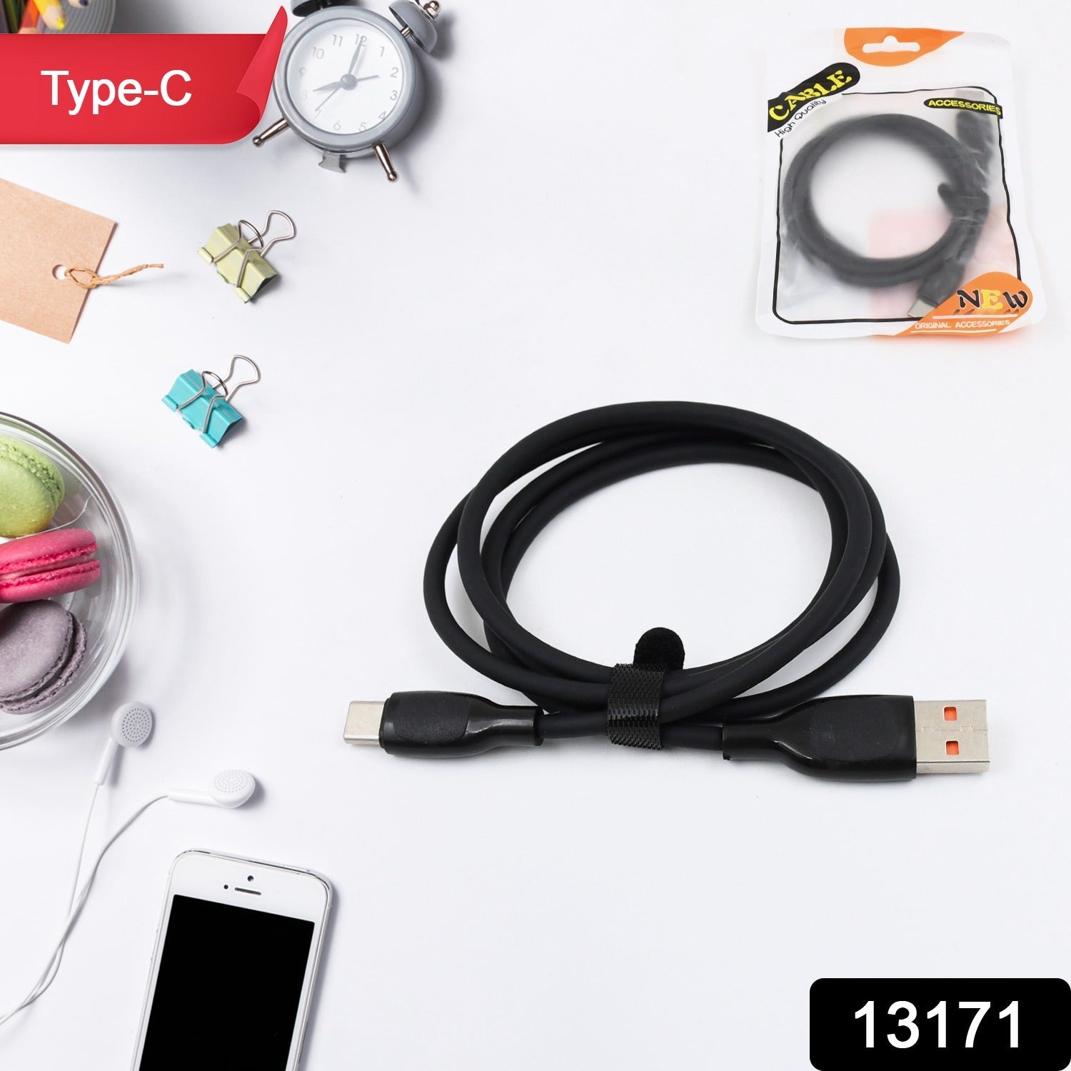 Type C Data Cable Fast Charging Cable (1 Mtr. Approx  1 Pc) Wukusy