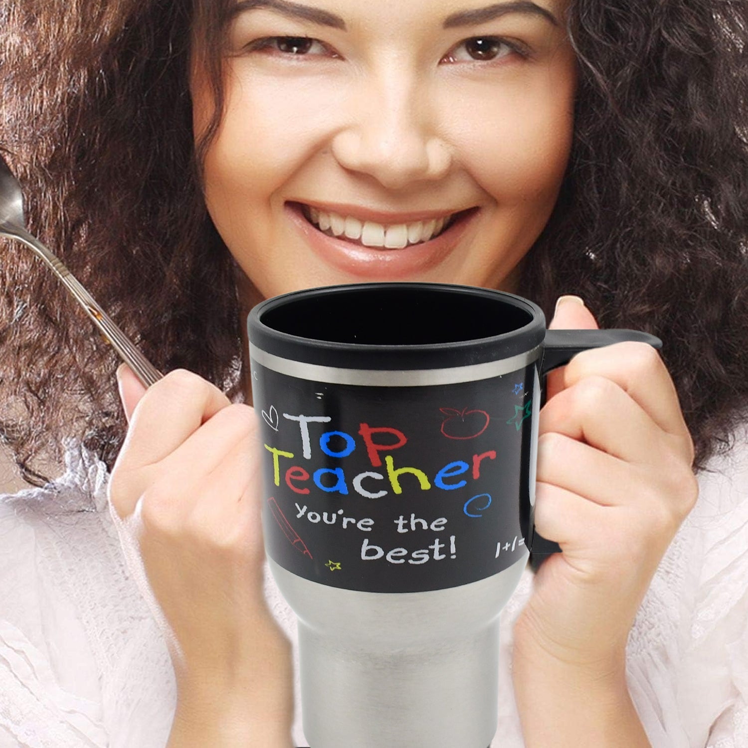 Stainless Steel Vacuum Glass Insulated Glass Coffee Cups Double Walled Travel Mug Car Coffee Mug (With Lid  Handle) Wukusy