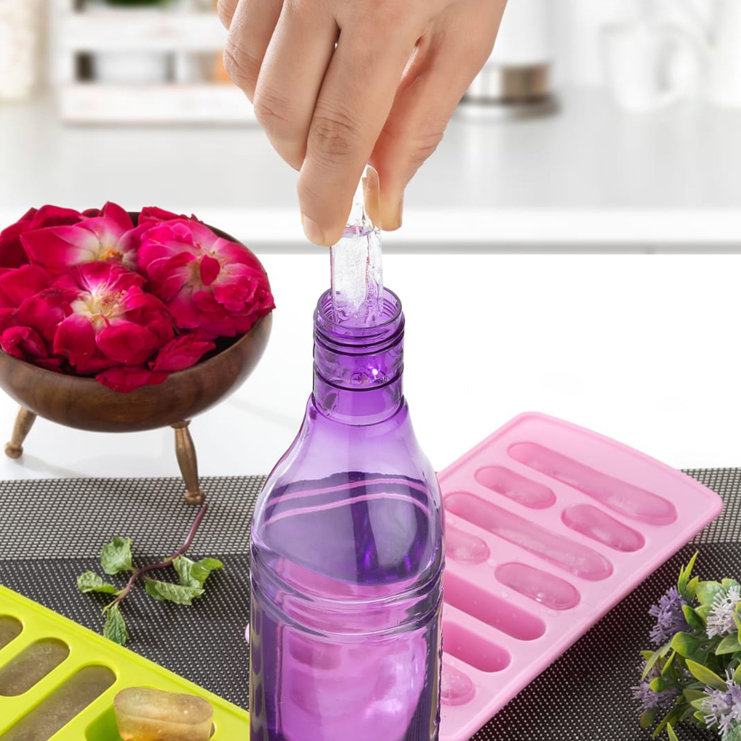 0784 4 Pc Fancy Ice Tray Used Widely In All Kinds Of Household Places While Making Ices And All Purposes. Wukusy