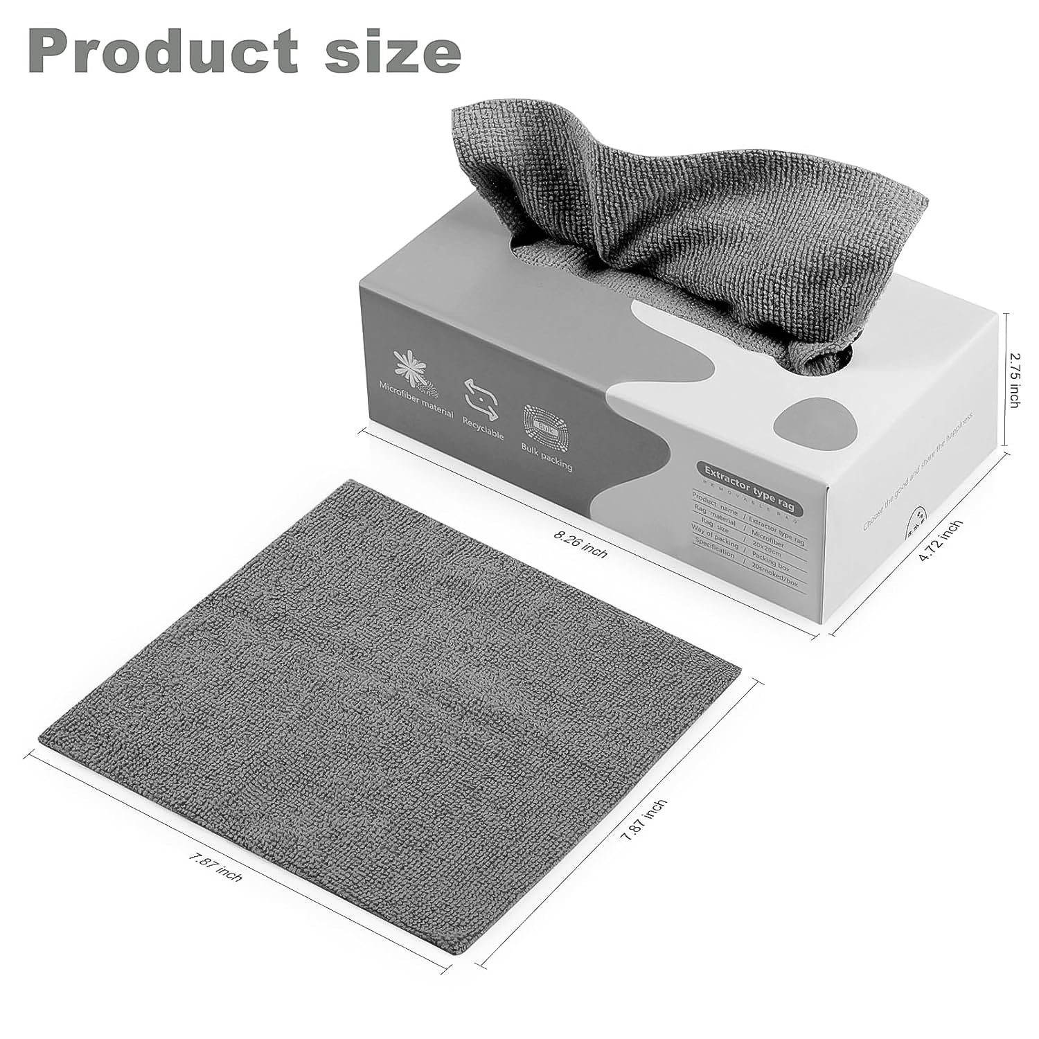 Thickened Magic Wipe Home Kitchen Car Multi-functional Cleaning Rag (20 Pc) Wukusy