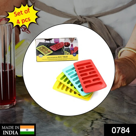 0784 4 Pc Fancy Ice Tray Used Widely In All Kinds Of Household Places While Making Ices And All Purposes. Wukusy