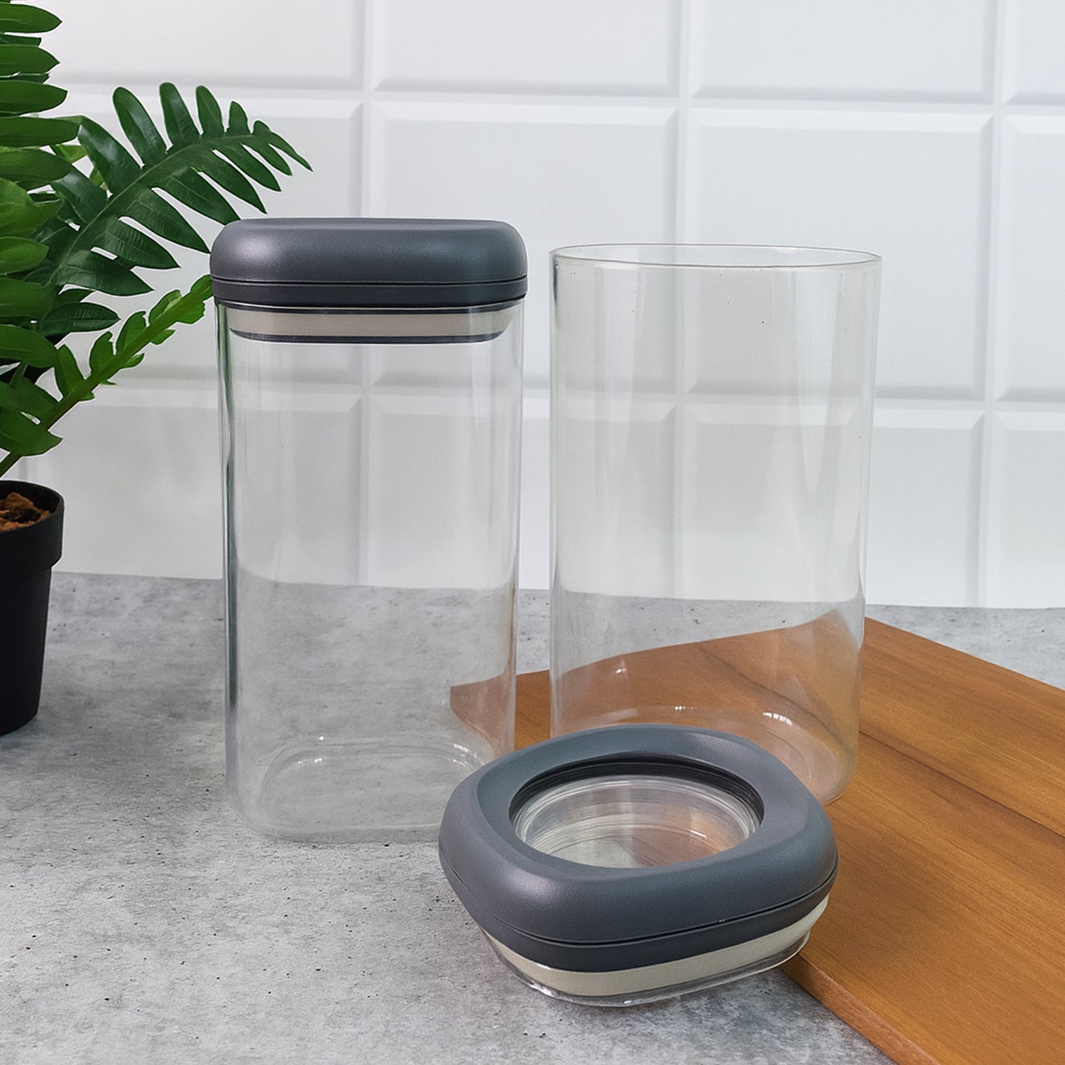 Supermom Airtight Kitchen Storage Containers  (2 Pc Set  1500 Ml) Wukusy