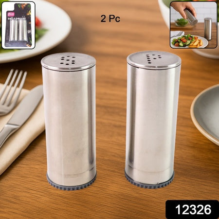 Stainless Steel Salt And Pepper Shaker Set (2 Pc) Wukusy