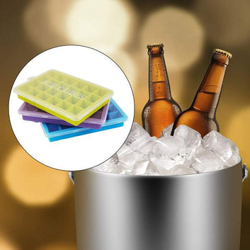 1144  Silicone Ice Cube Trays 24 Cavity Per Ice Tray Multicolour Wukusy