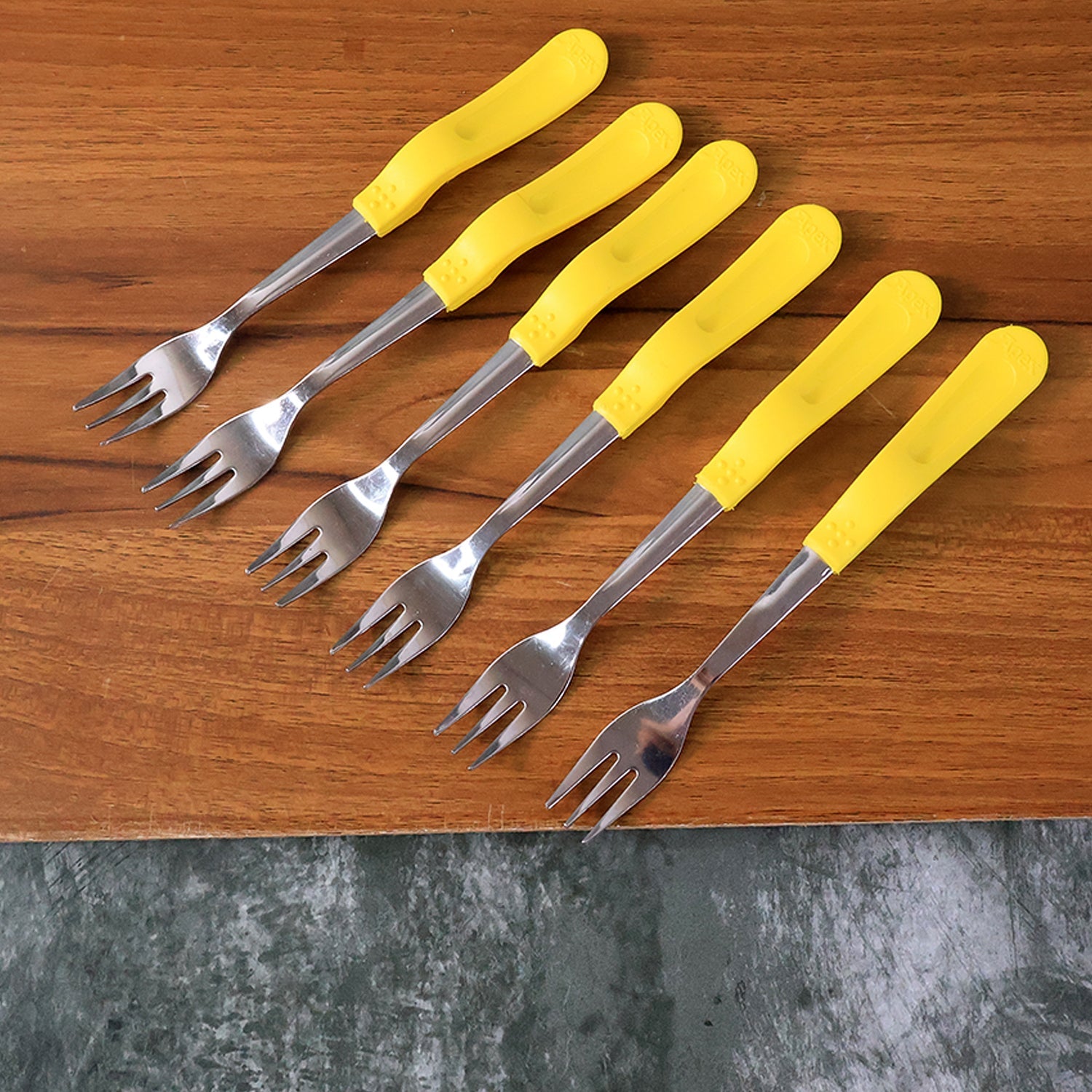 Supermom Premium Stainless Steel Big Fork (6 Pc  Set) Wukusy