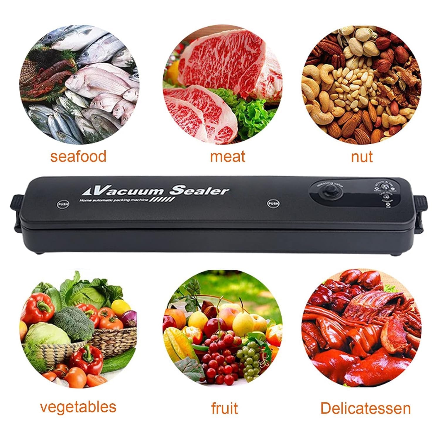 Vacuum Sealer Machine With 10 Pcs Bag (1 Set) Wukusy