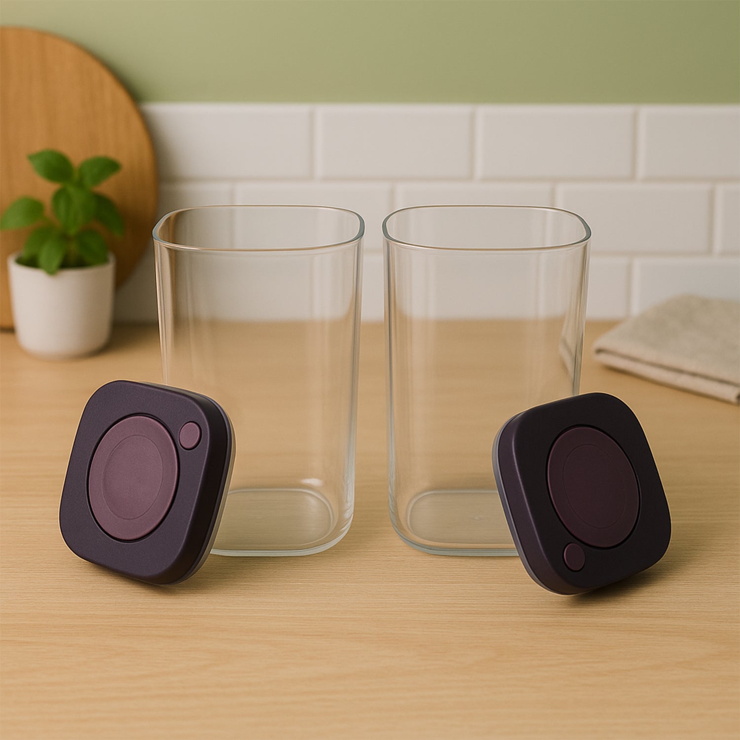 Supermom Airtight Kitchen Storage Containers (2 Pc Set  1200ml) Wukusy