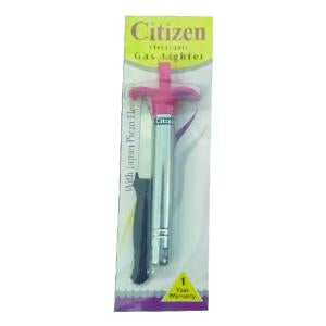 2158 Stainless Steel Electronic Gas Lighter And Knife (2 In 1) Wukusy