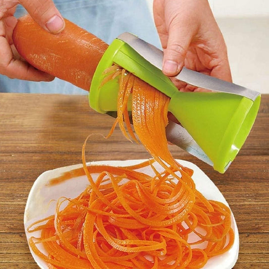 1853 Portable Spiralizer Vegetable Slicer Handheld Spiralizer Peeler Stainless Steel Spiral Slicer For Salad Vegetables Fruit Slicer Wukusy
