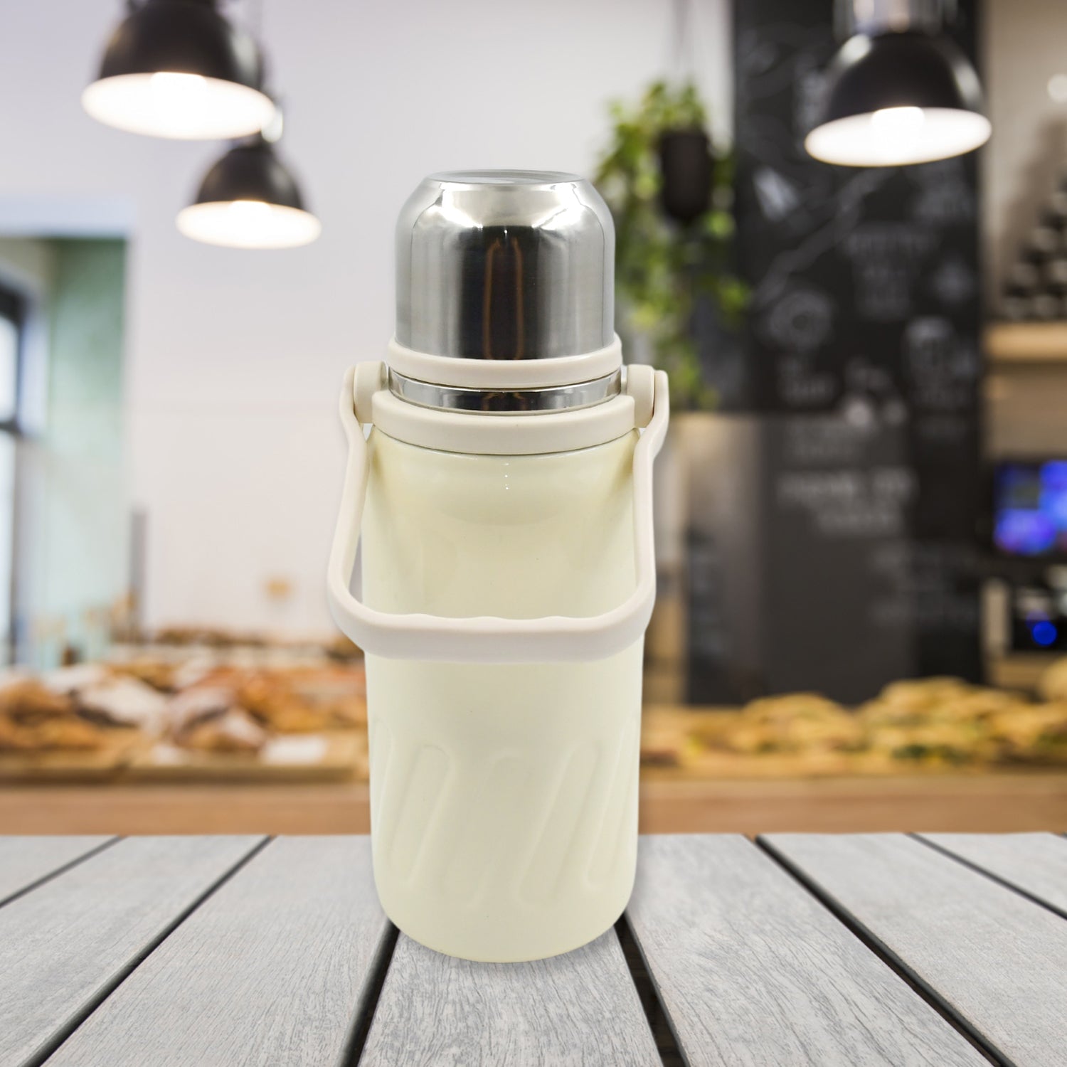 13040 Stainless Steel Vacuum Insulated Water Bottle  Leak Proof Flask For Tea Coffee  Reusable Water Bottle With Hanging Strap  Bottle For Hot  Cold Drinks Wide Mouth Water Flask (900 Ml) Wukusy