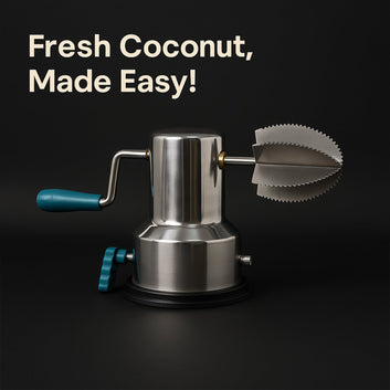 Supermom Stainless Steel Coconut Scraper With Vacuum Base (1 Pc) Wukusy