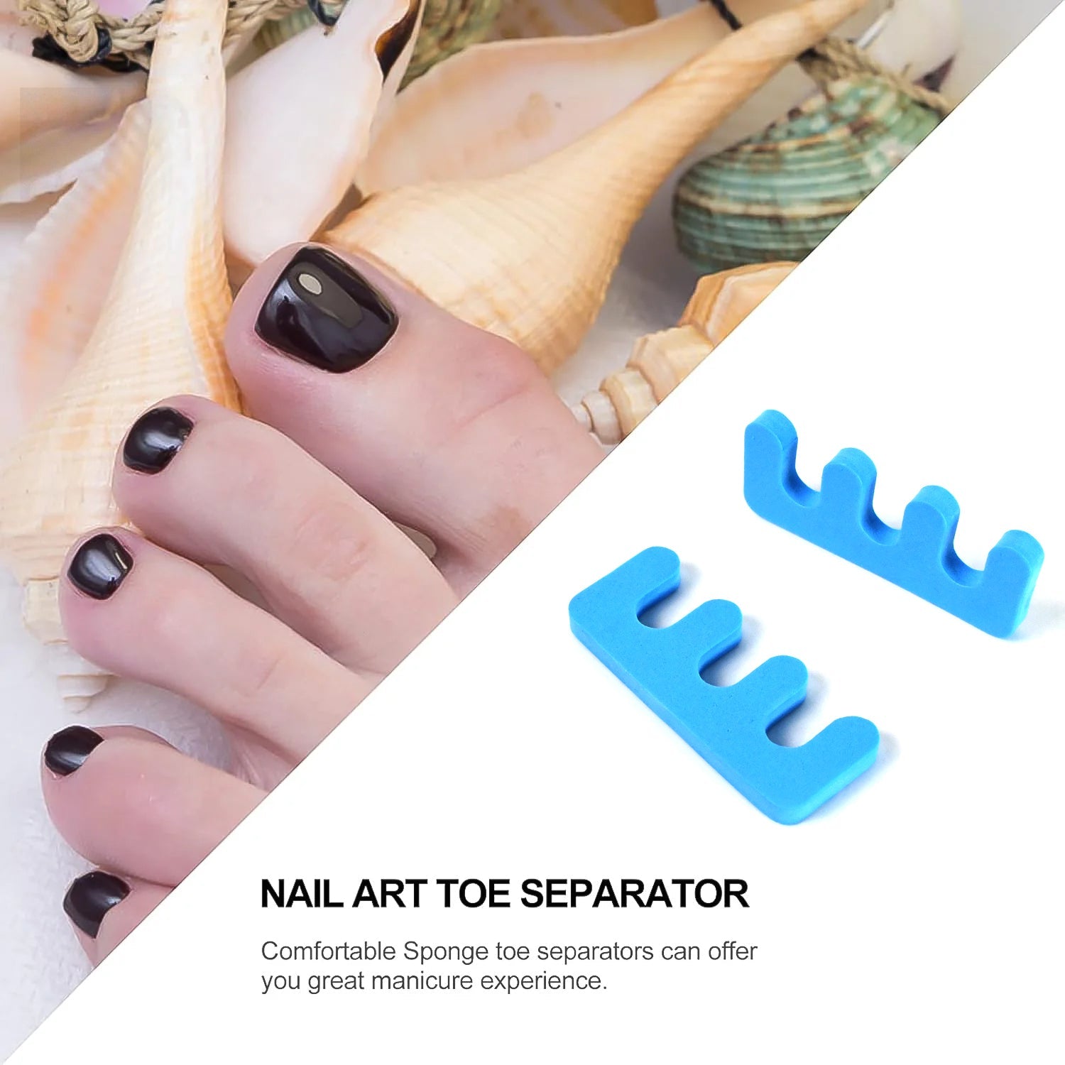 Toe Separators Toe Spacers Sponge Toe Stretcher Pedicures (1 Pair) Wukusy