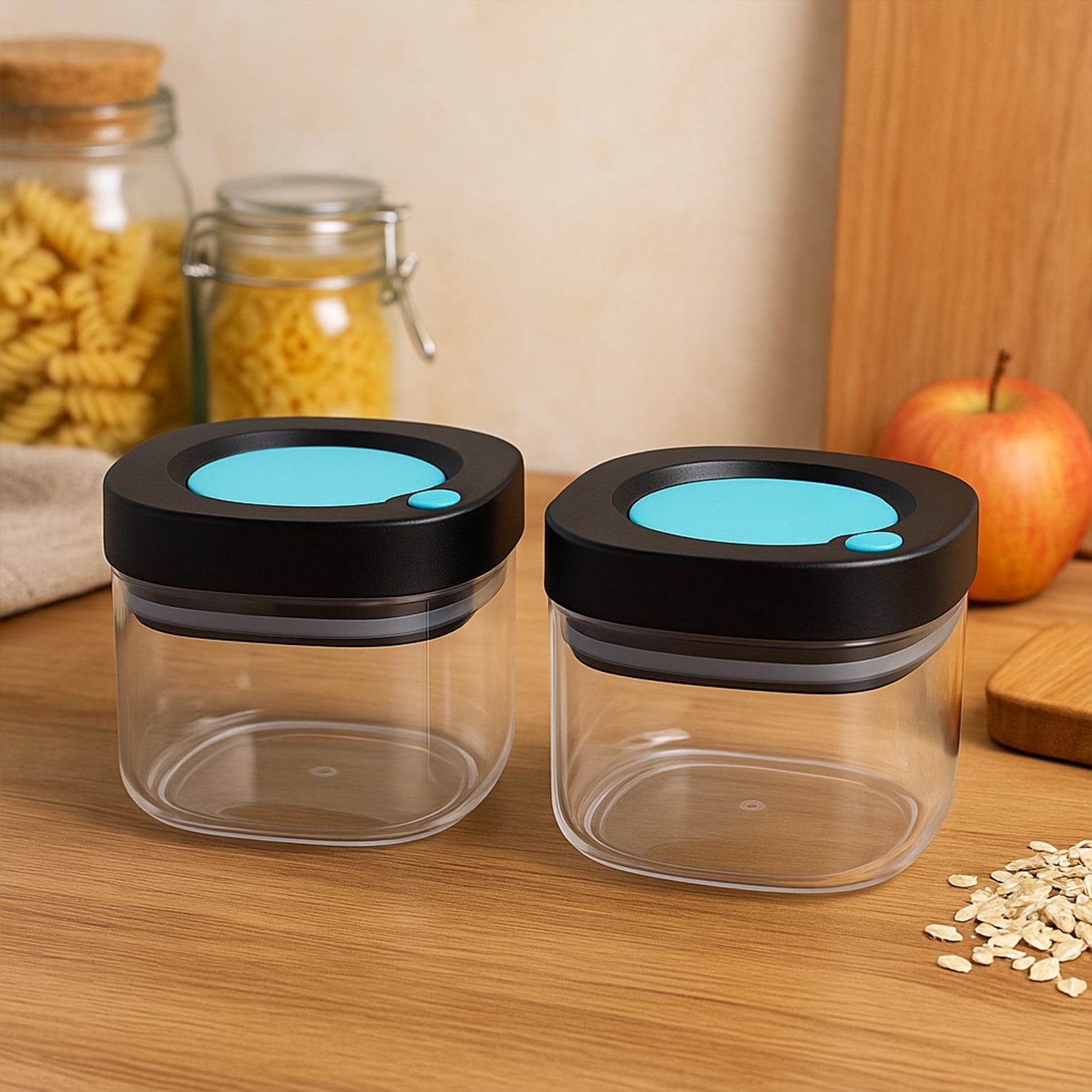 Supermom Airtight Kitchen Storage Containers  (2 Pc Set  500 Ml) Wukusy