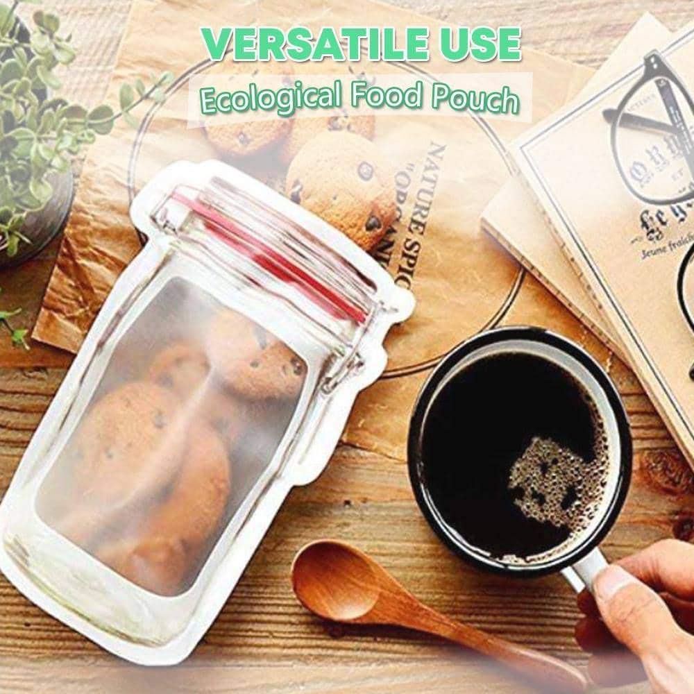 0855 Plastics Transparent Jar Shaped Stand-up Pouch With Zipper Wukusy
