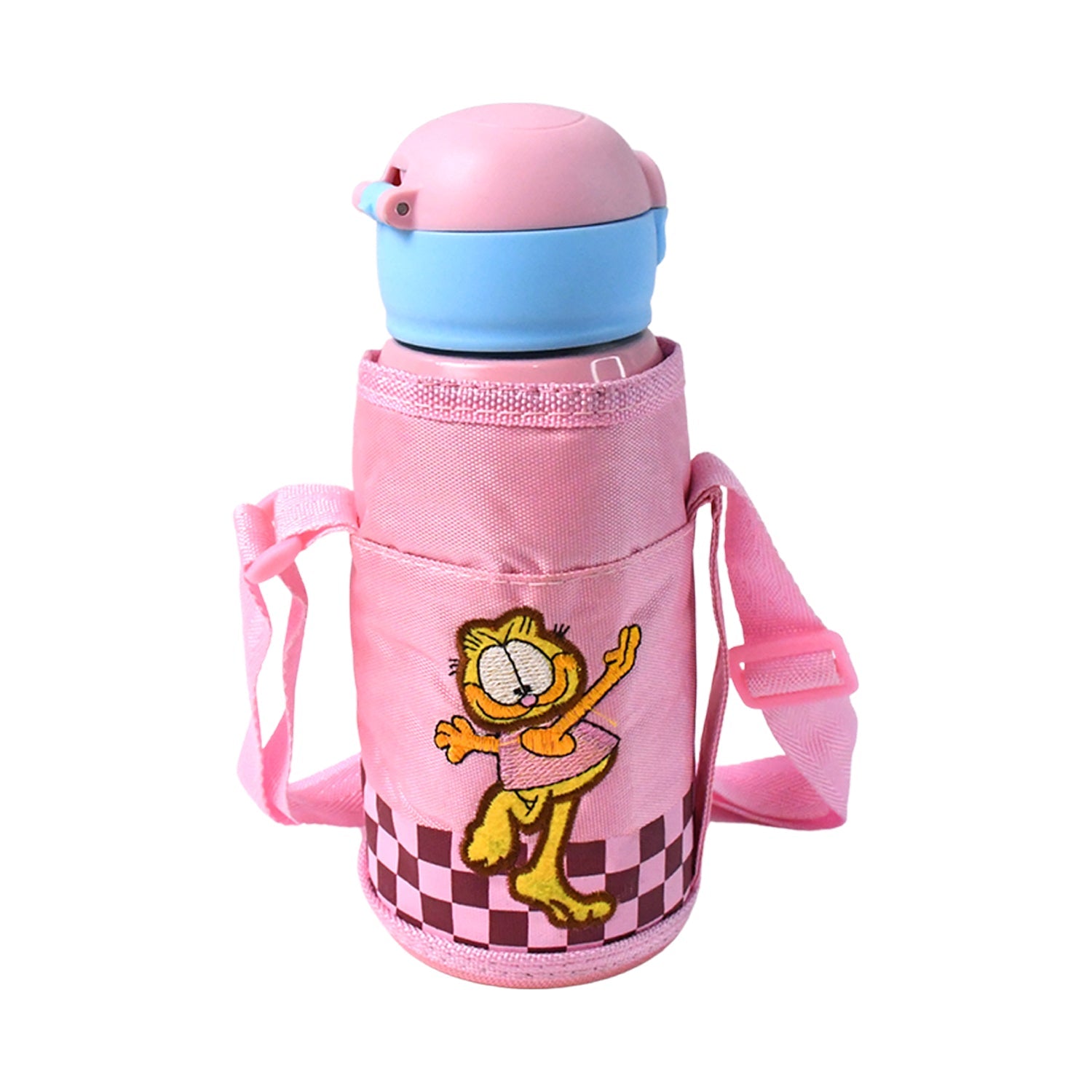 Thermos Steel Double Wall Vacuum Bottle With Cover  Strap 600ml Approx Wukusy