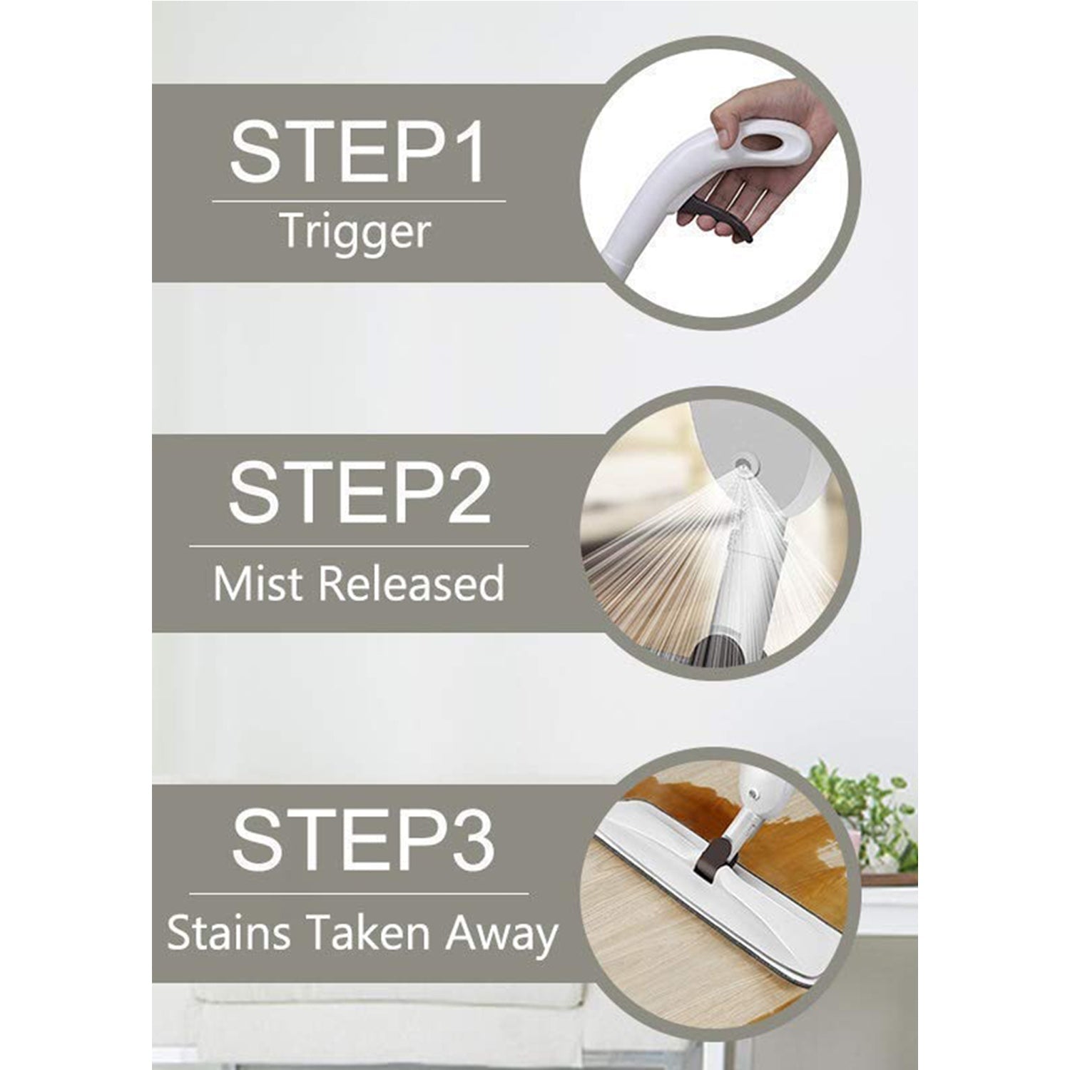 1739 Floor Cleaning Spray Mop With Removable Washable Cleaning Pad Wukusy