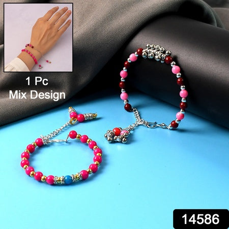 Traditional And Trendy Beaded Bracelet With Adjustable Chain (1 Pc) Wukusy