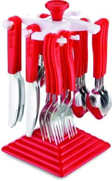 0175 24 Piece Stainless Steel Premium Cutlery Set With Stand Wukusy