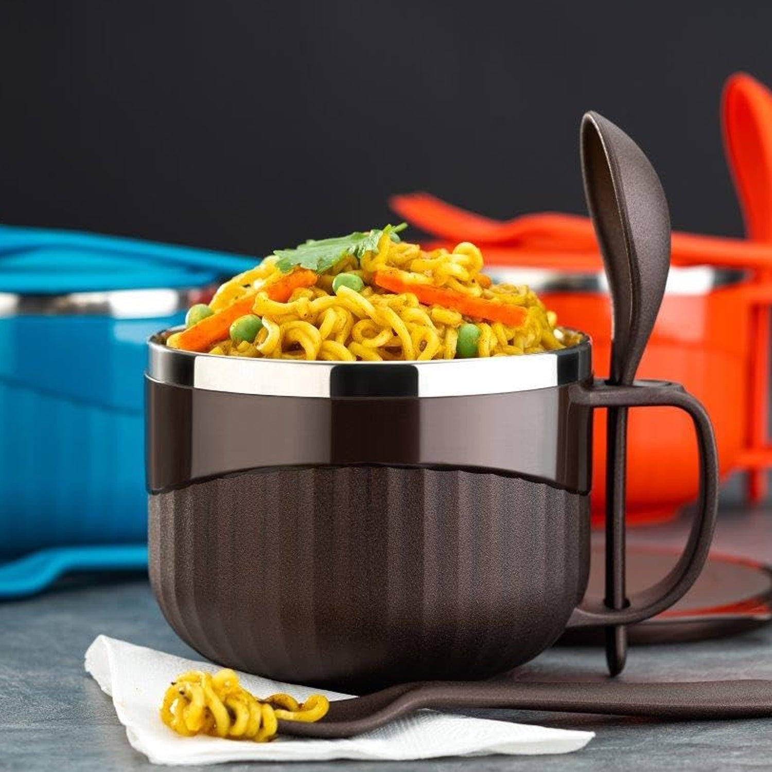 Home Chef Tangy Twist Insulated Lunch Bowl (Approx 650ml  1 Pc) Wukusy