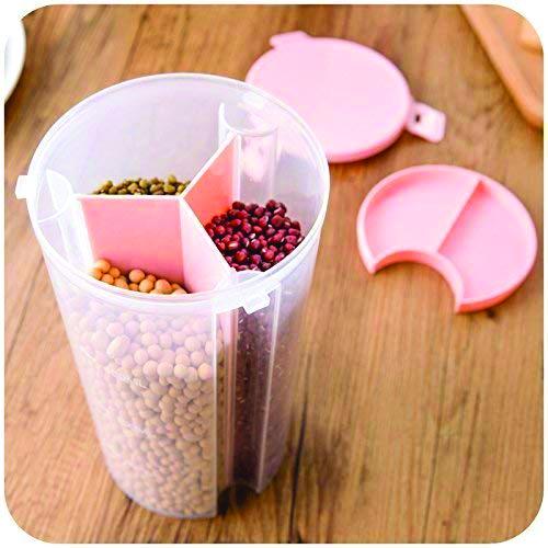 0618 3 In 1 Transparent Air Tight Storage Dispenser Container Wukusy