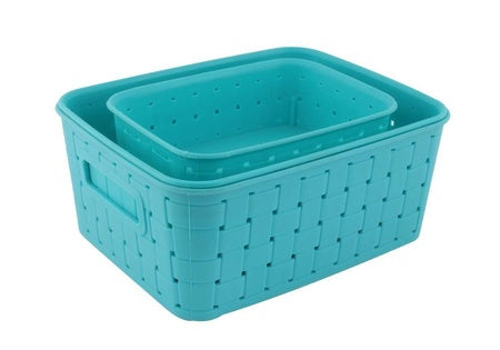 062 Smart Baskets For Storage(Set Of 3) Sky Blue Wukusy