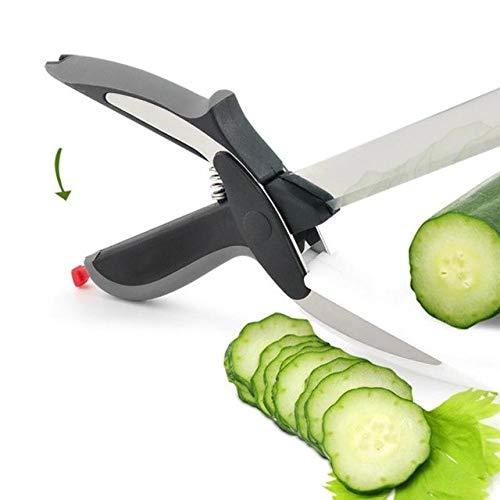 073 Stainless Steel 4 In 1 Clever Cutter Black Wukusy