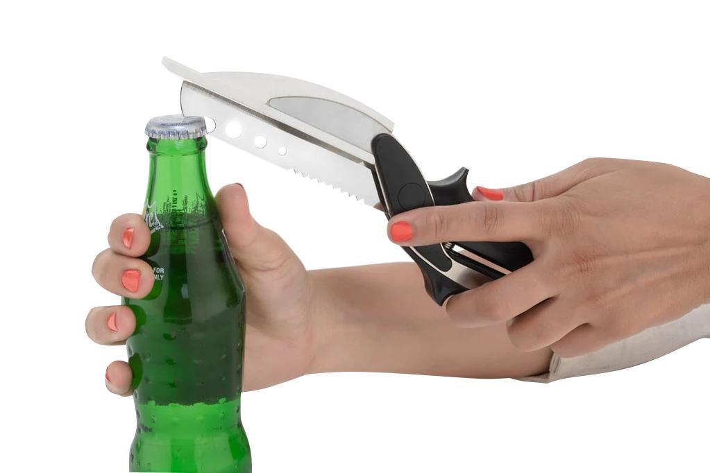 073 Stainless Steel 4 In 1 Clever Cutter Black Wukusy