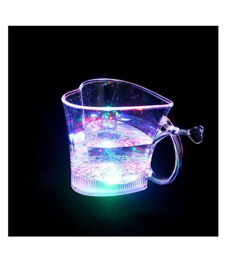 759 Heart Shape Activated Blinking Led Glass Cup Wukusy