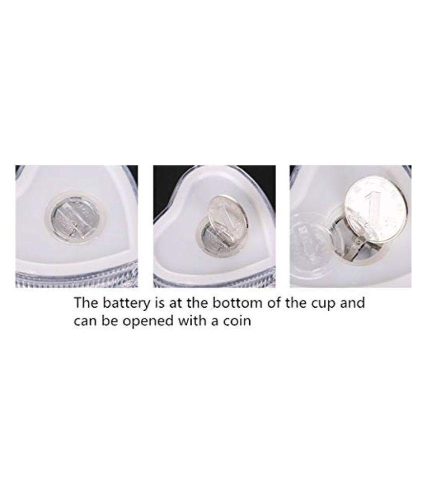 759 Heart Shape Activated Blinking Led Glass Cup Wukusy
