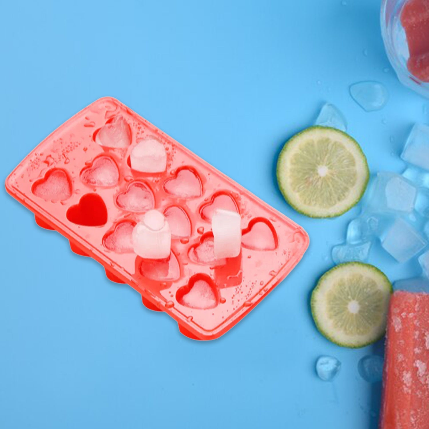 Plastic Ice Cube Tray Set (4 Pc) Wukusy