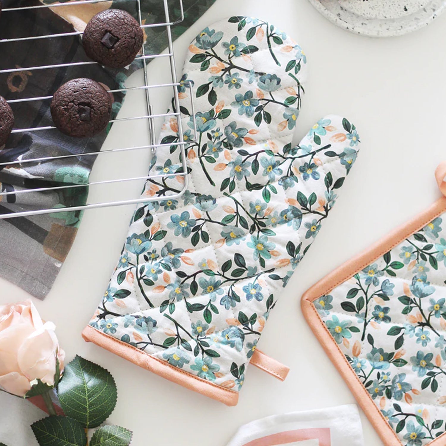 2770 Professional Cotton Oven Mitt Gloves Wukusy