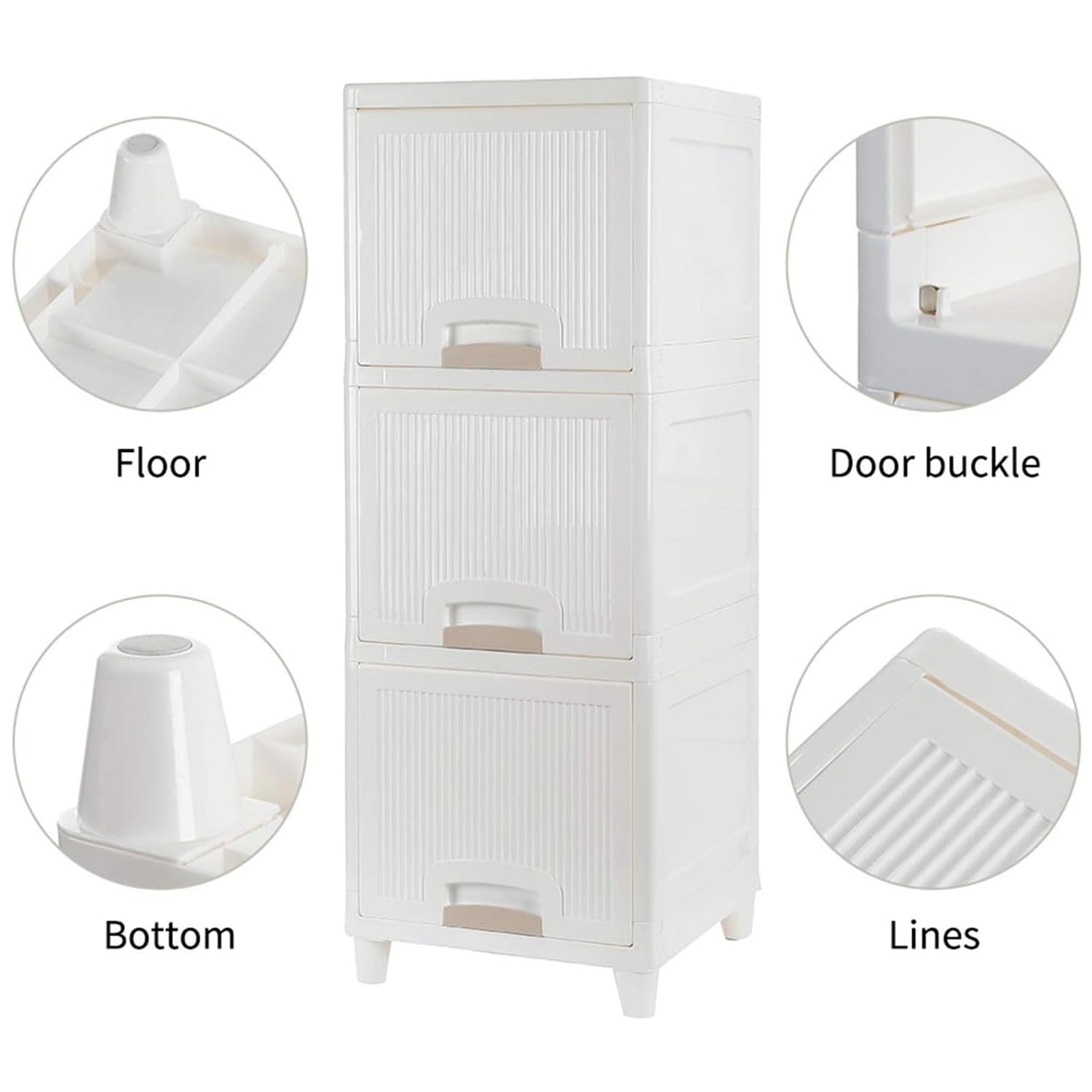Multipurpose Storage Cabinet Storage Solutions Plastic Drawers  Multi Layer Wardrobe Storage Drawers  Foldable Multipurpose Drawer Units For Kitchen Bathroom Bedroom Cloth (3layer) Wukusy